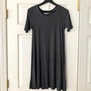Dark Gray & White Stripped Dress